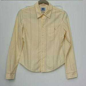 😍A&F COTTON BUTTON UP POCKET SZ SM SHIRT